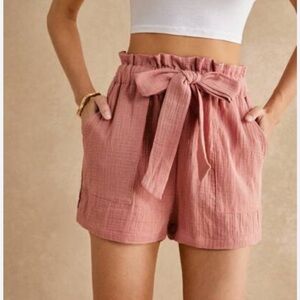 NWT Apricot Lane Mauve Women's Shorts Size M 4 in Inseam